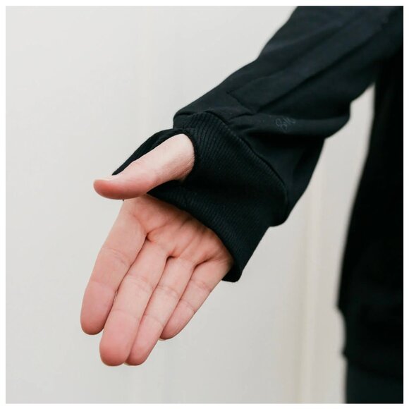 BeWell IV Zip Hoodie Sweatshirt Zip Sleeves IV Access (Black) - Picture 5 of 16